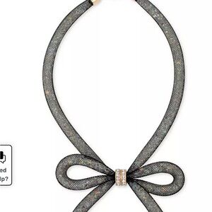 Betsey Johnson Black Bow Necklace